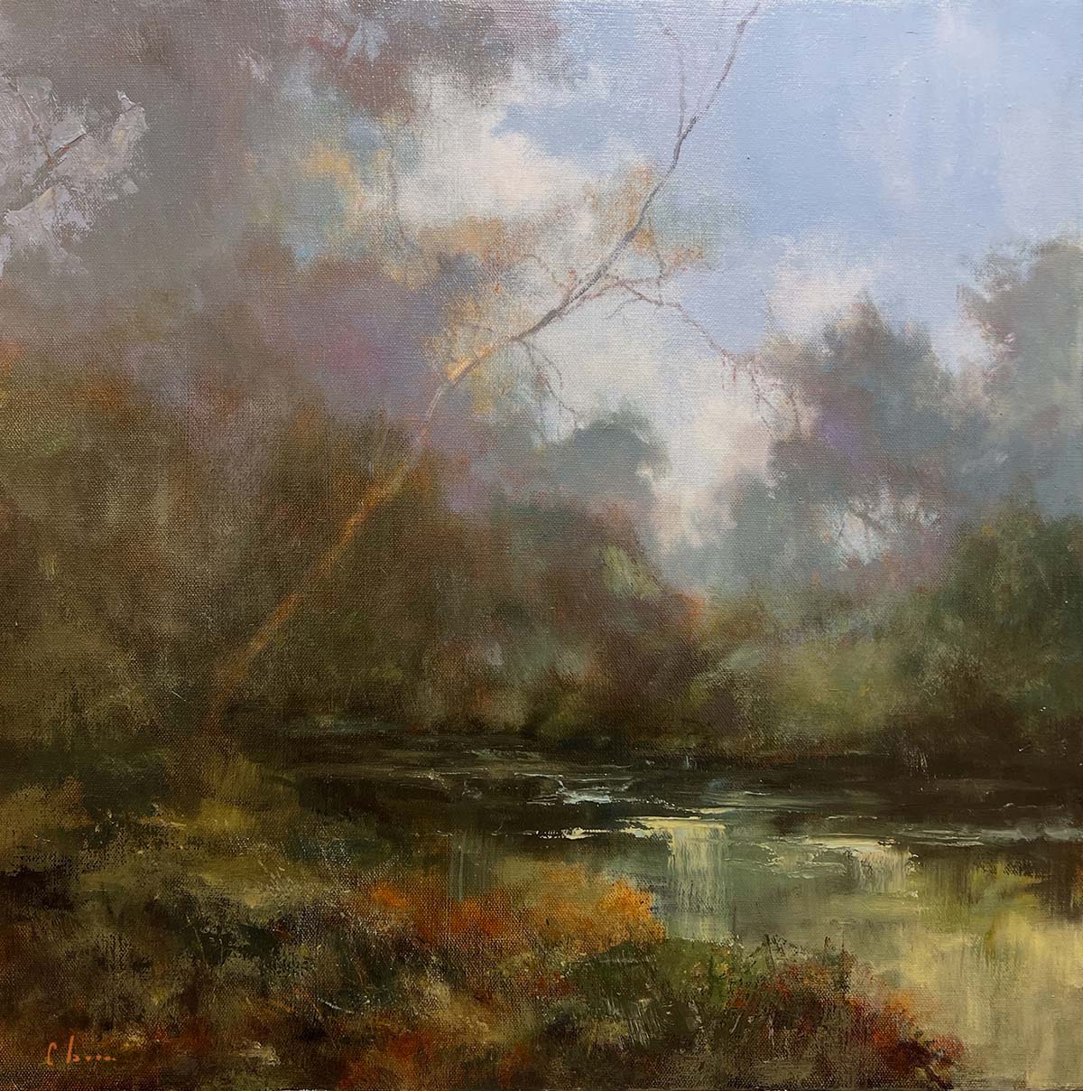 Night Herons Perch 20x20