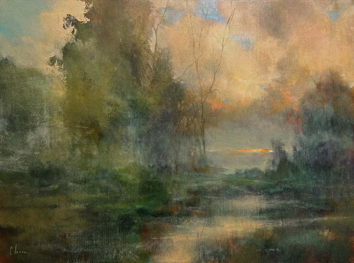 Wood Thrush Slumber 18x22